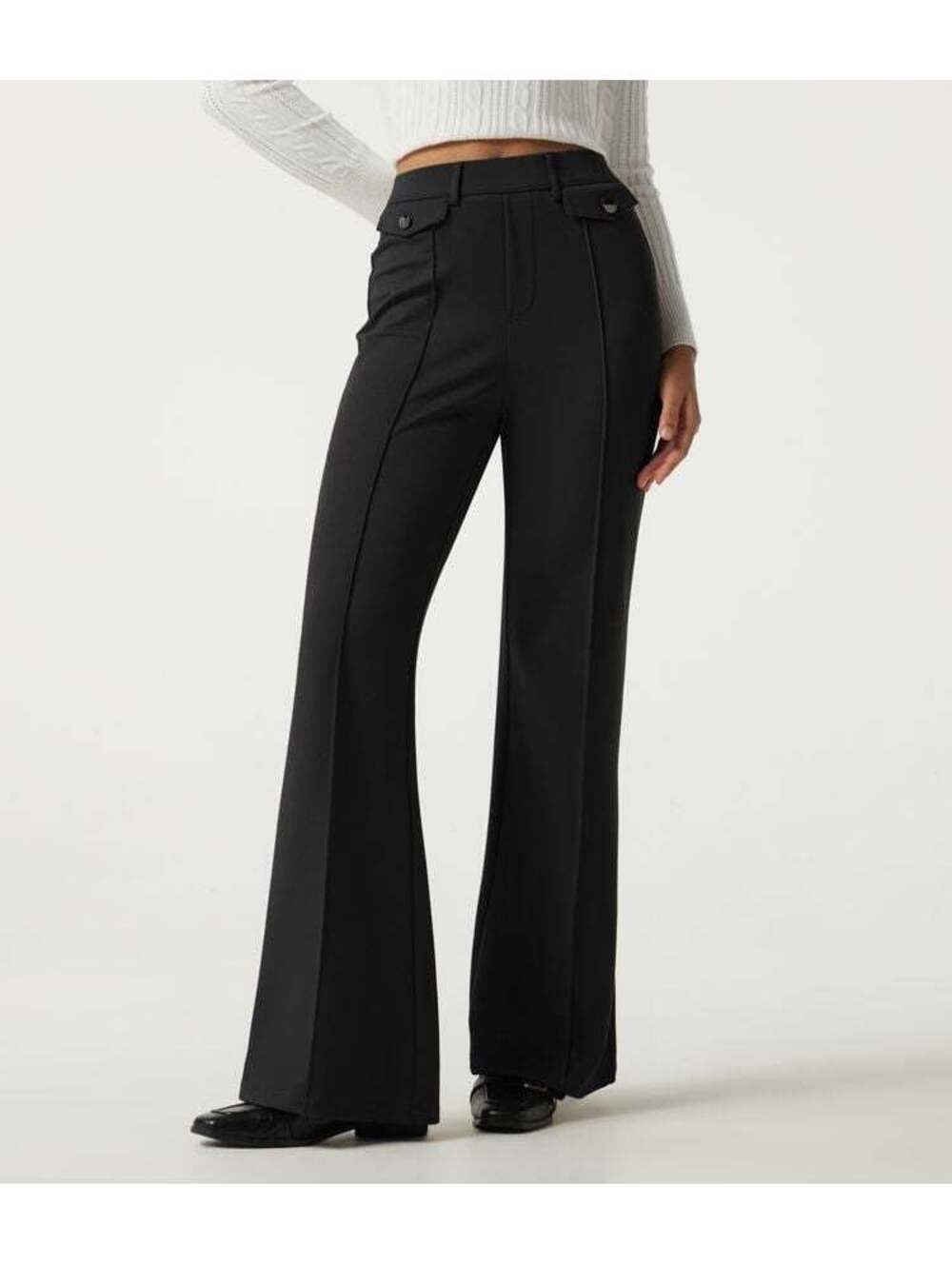 NWT Halara Flex™ High Waisted Pintuck Flare Work Pants with Pockets Medium